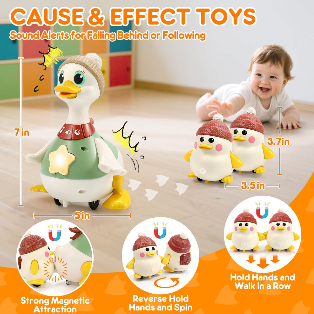 LUDILO musical crawling duck toy baby interaction encourages engagement