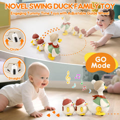 LUDILO musical crawling duck toy tummy time action demonstrated