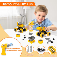 LUDILO take-apart bulldozer toy enhances problem-solving during assembly