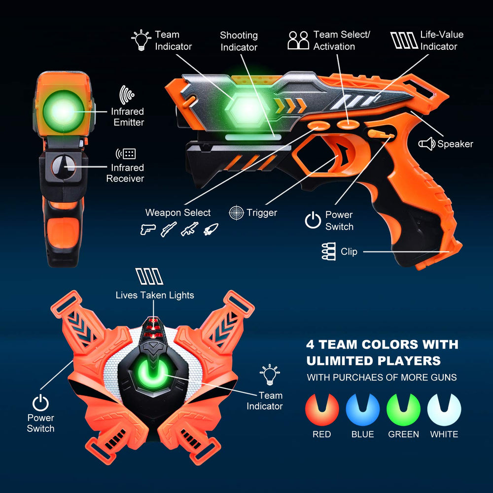 LUKAT laser tag gun mode rocket for high-impact play.