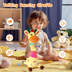 LUKETURE Dancing Giraffe Toy showing dance movement for interactive play.