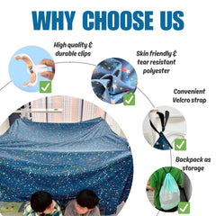 lukidoki Magic Fort packaged in backpack for portable fun