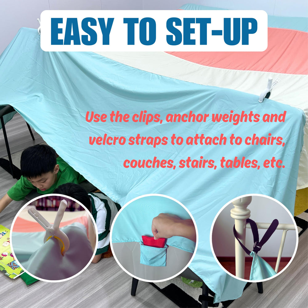 Lukidoki Magic Fort 10x10 setup—spacious play space for imaginative hideouts