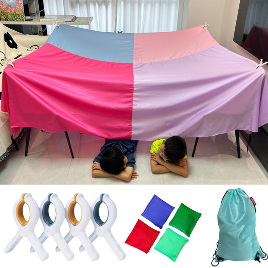 lukidoki Magic Fort setup demonstrates quick, spacious play space for imaginative adventures