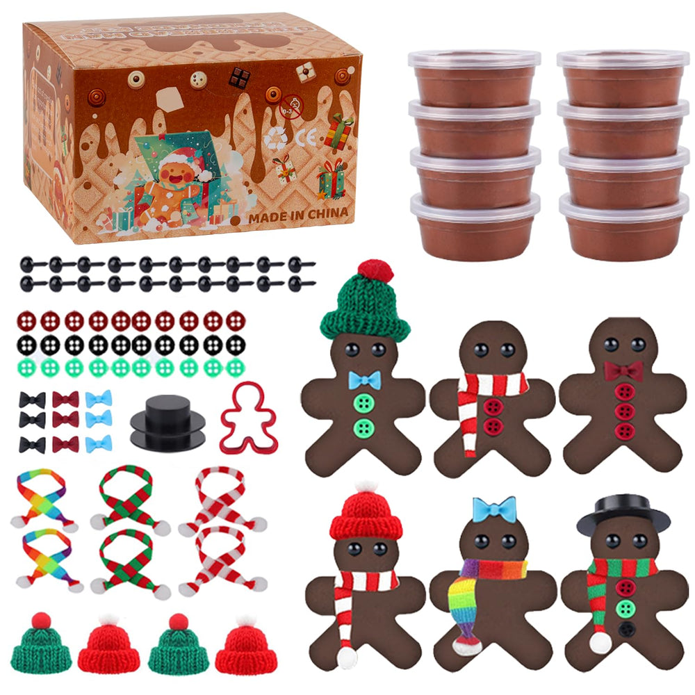 LULEEYANG 8Pack Christmas Gingerbread Man Kit components for creative crafting