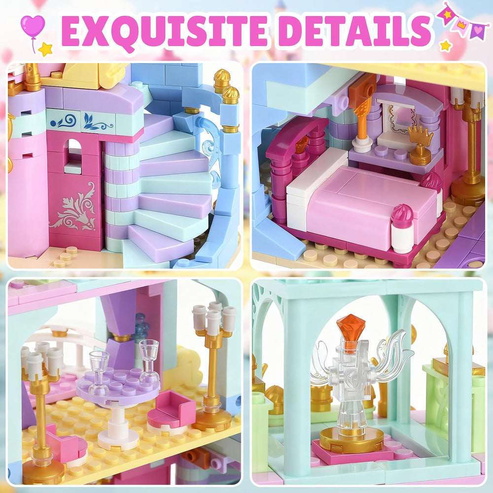 LullaBlock Princess Castle stairs and balcony for adventures