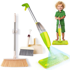 Lullulii Kids spray mop in action supports safe pretend cleaning for toddlers.
