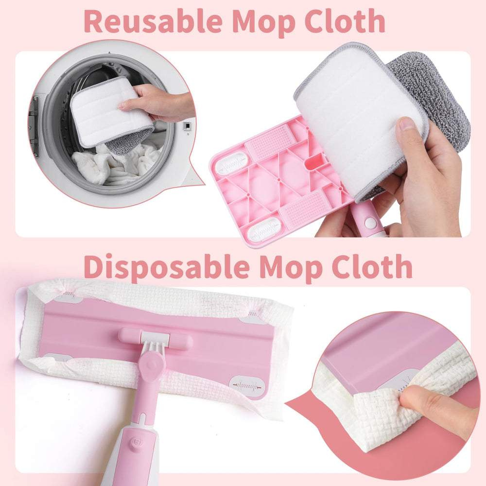 Lullulii Mini Mop water tank demonstrates refillable spray feature for interactive play.