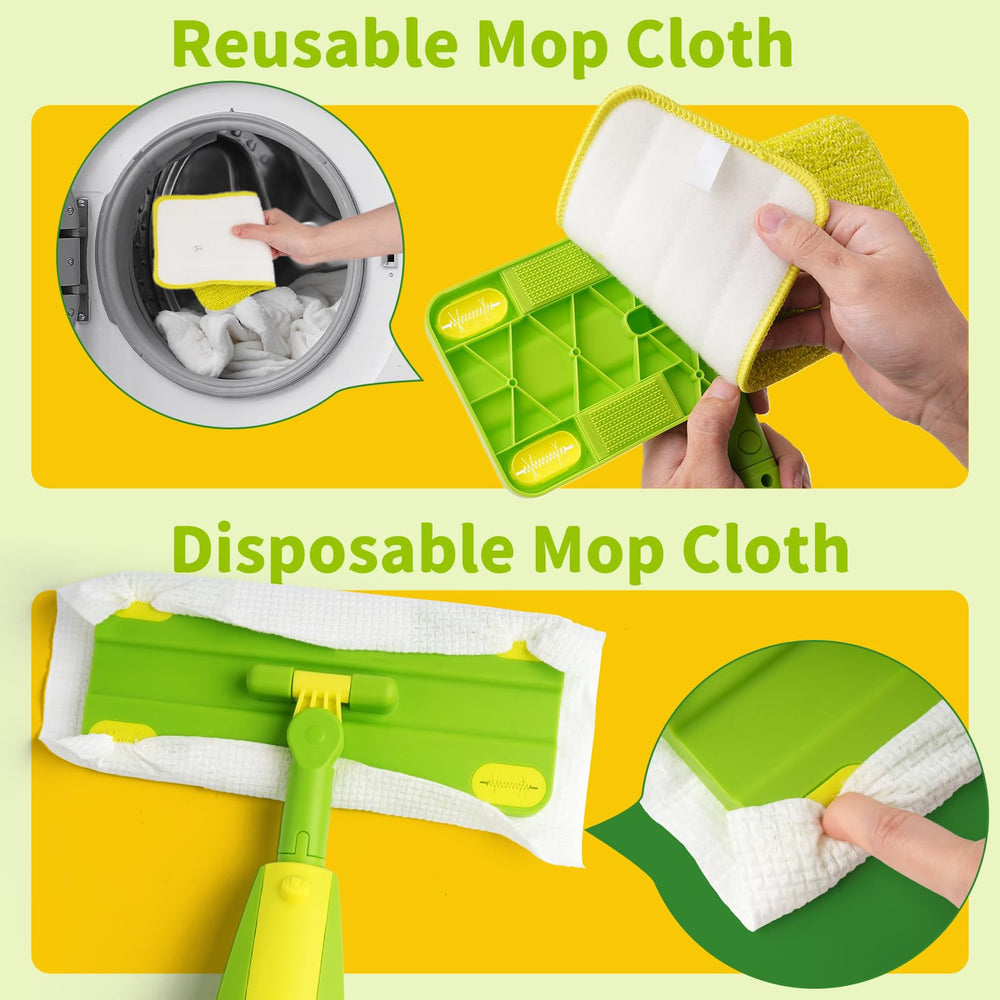 Lullulii mop storage clip adjustable for kid-height placement.