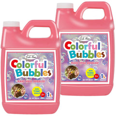 Lulu Home bubble concentrate bottle pouring, easy refills for kids playtime