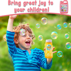 Lulu Home bubble solution at party setup, ideal for summer celebrations