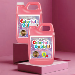 Lulu Home bubble solution beside wand, helps create dozens of bubbles