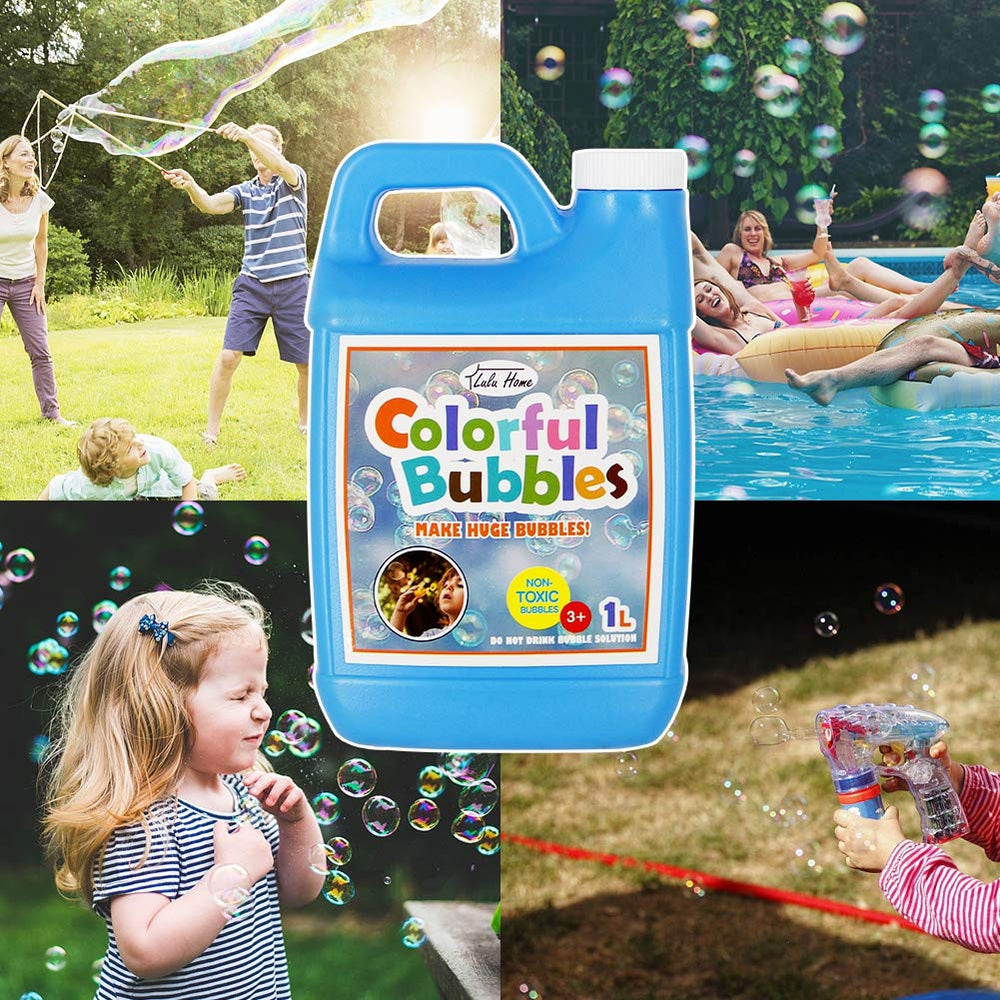 Giant bubble wand ready with Lulu Home concentrate for play