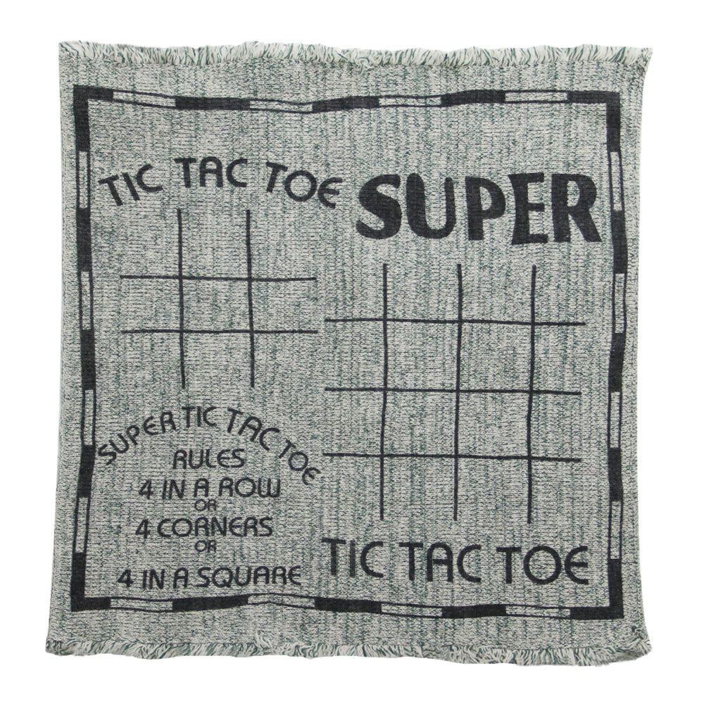 Lulu Home reversible board shows checkerboard and tic-tac-toe grids.