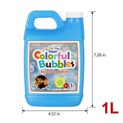 Measuring cup shows mix ratio for perfect bubbles with Lulu Home