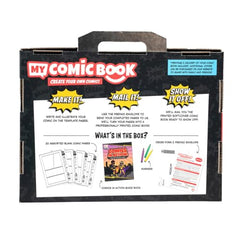 Lulu Jr. My Comic Book Making Kit guide book page offers clear steps for young creators.