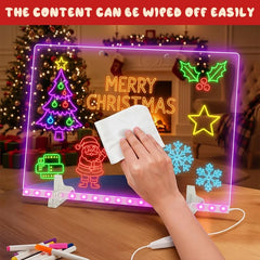 Lumiboard LED drawing board color palette displays seven colors for dynamic art.