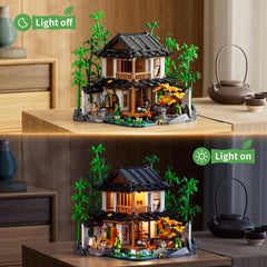 Lumibricks Bamboo-House Lighting Golden Maple Tree – enhances warm ambient accents in living spaces.