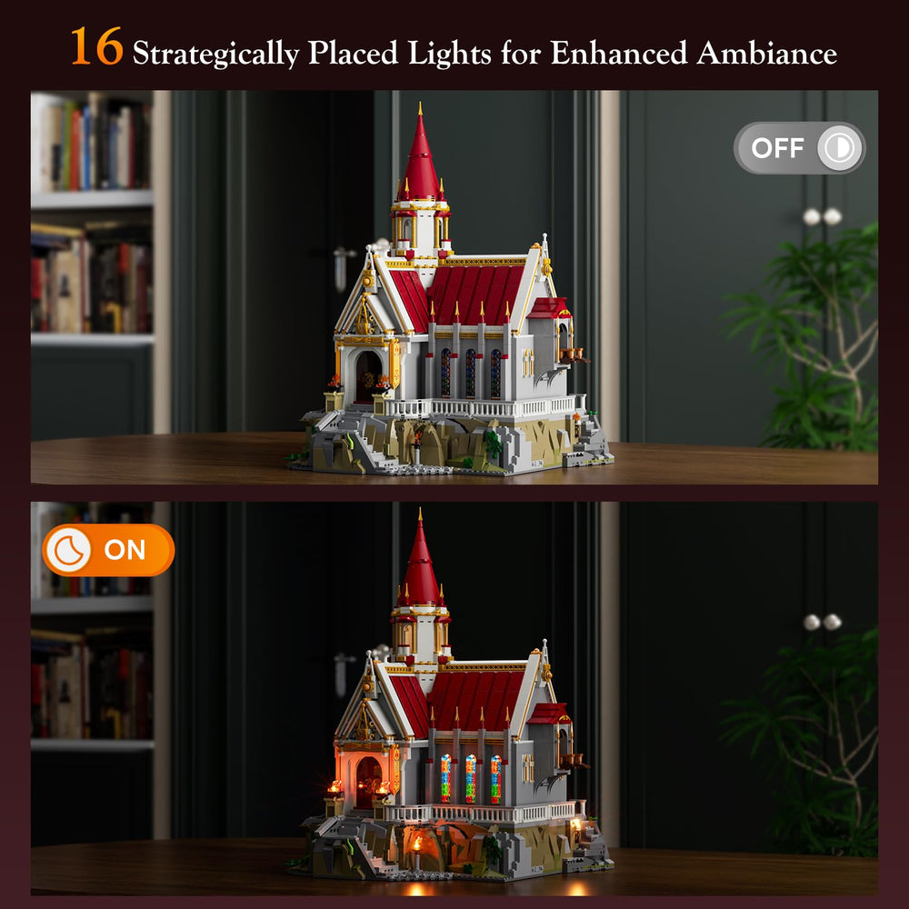 Lumibricks below-ground treasure room with secret passage adds intrigue to play.