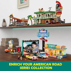 Lumibricks figure-display stage enables character showcases.