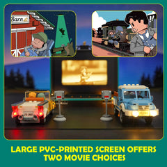 Lumibricks movie-screen displays classic drive-in visuals for display.