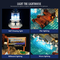 Lumibricks City Sunrise Lighthouse beetle-vehicle supports interactive storytelling.
