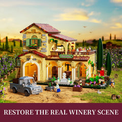 Lumibricks illuminated points and light strips enhance drama in the winery setup.