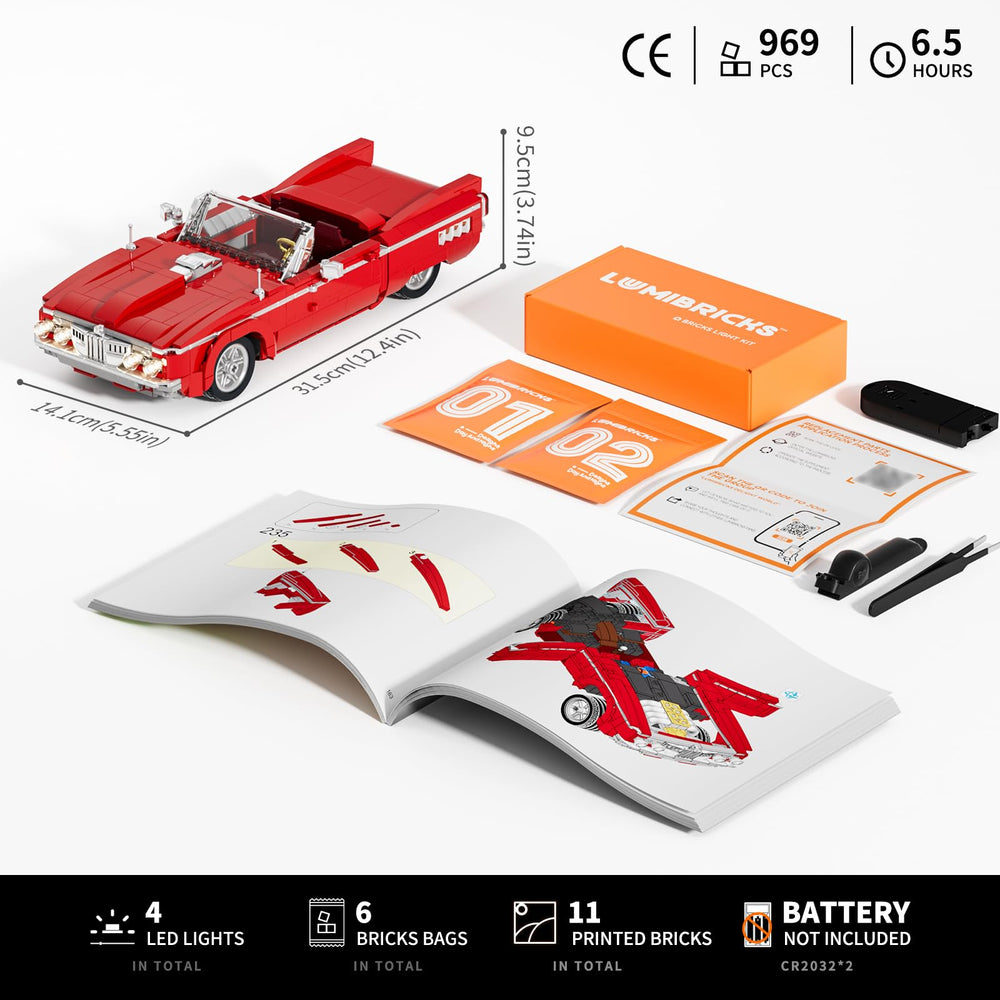 Lumibricks Low Rider Big Red Car minifigures showcase personality and play scenarios.