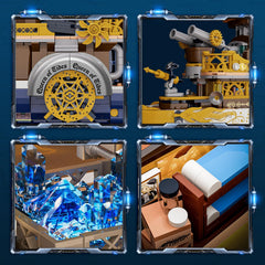Lumibricks Steampunk Steamship chimney smoke stack adds atmospheric depth to the model
