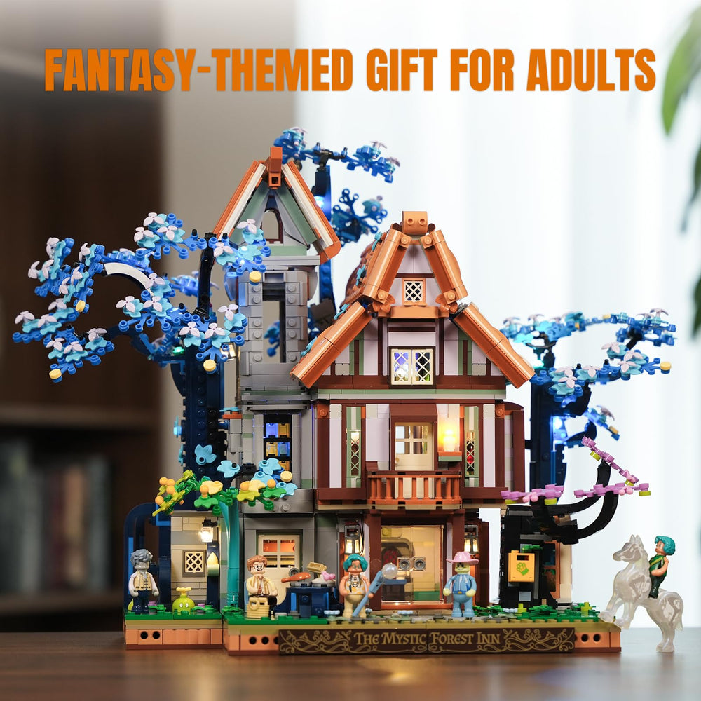 Lumibricks Sylvan-Inn pumpkins and creatures create playful narrative-friendly accents.