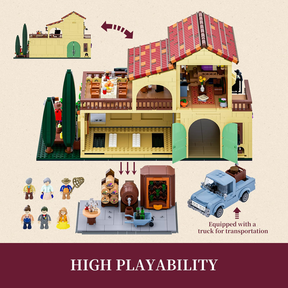 Lumibricks villa display invites interactive play and creative arrangement.