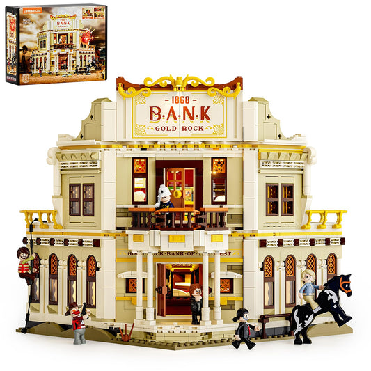 Lumibricks Western Bank Heist bank-front creates a dramatic Western display