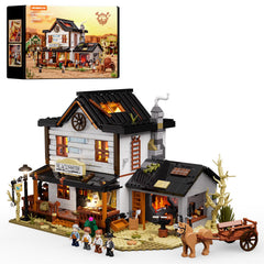 Lumibricks Wild West forge-light enhances display ambiance with a warm, flickering forge glow.