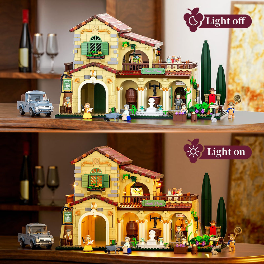 Lumibricks winemaking scenes highlight realistic vineyard-to-table storytelling for collectors.