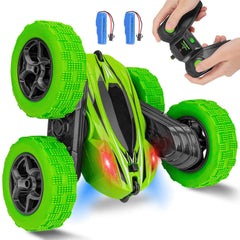 Lumiparty RC stunt car off-road tires deliver stable grip on varied terrains.