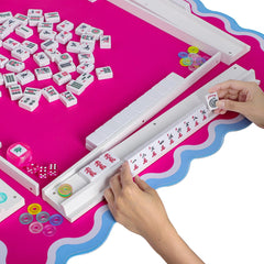 LUMIVIA mahjong racks set enables quick setup for games.