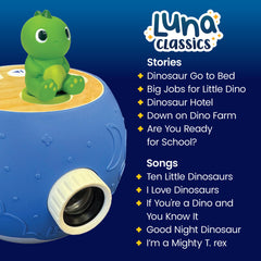 Luna Storytime Dinosaur Figurine animated scenes spark imagination during quiet time.