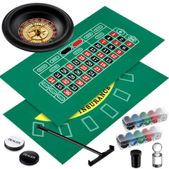 Lunmon 10 inch roulette wheel shown in vibrant colors for home casino style play