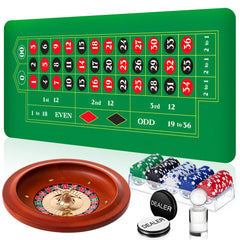 Lunmon roulette wheel 11-inch wooden spinning for home casino fun