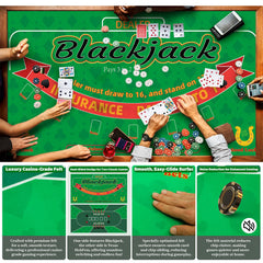 Lunorvexia casino night setup with mat ready for party games