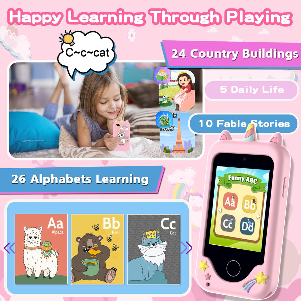 Luoba Kids Phone dual-camera shot demonstrates photo and video moments.