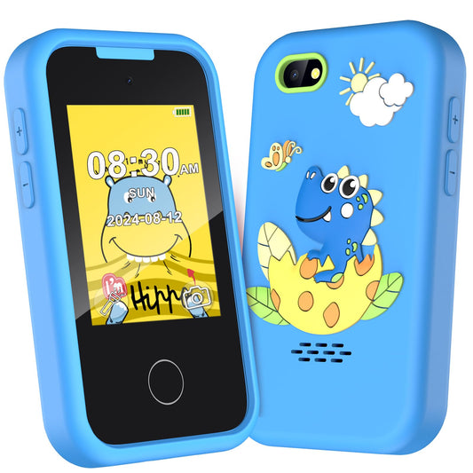 Luoba Kids Phone front view shows a compact, kid-friendly design.