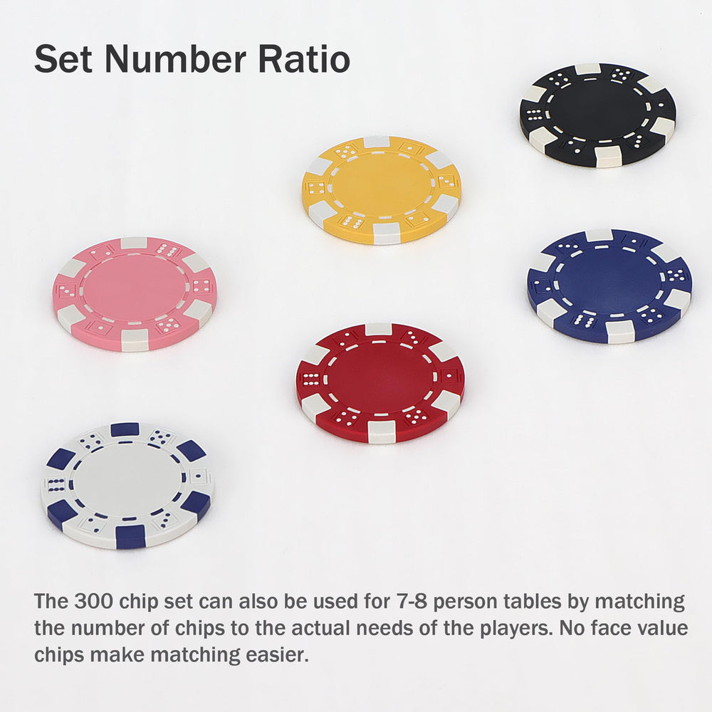 LUOBAO dice-striped design enhances chip aesthetics during play