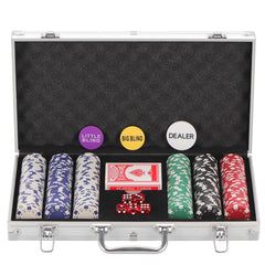 LUOBAO 300-piece poker chips display with color mix for Hold'em and tournaments