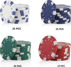 LUOBAO color-set image highlights green blue red white chips for versatile gameplay