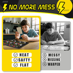 Luporia compact binder with wrist strap for on-the-go storage.