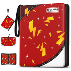 Luporia trading card binder front cover with four-pocket layout for organized collection.