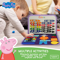 Luppa Peppa Pig Busy Board pocket zipper keeps essentials organized on trips