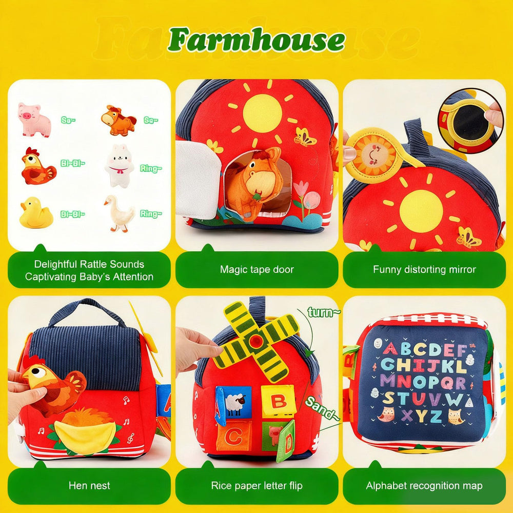 Lurui peekaboo barn opening supports object permanence and fine motor skills.
