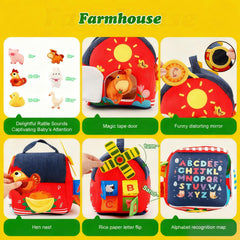Lurui peekaboo barn opening supports object permanence and fine motor skills.